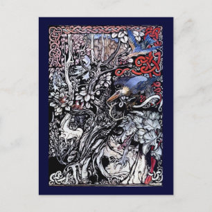Carte Postale Arthur Rackham Irish Fayry contes Illustration