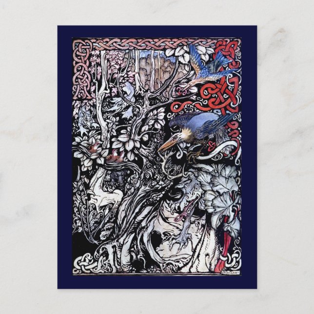 Carte Postale Arthur Rackham Irish Fayry contes Illustration (Devant)