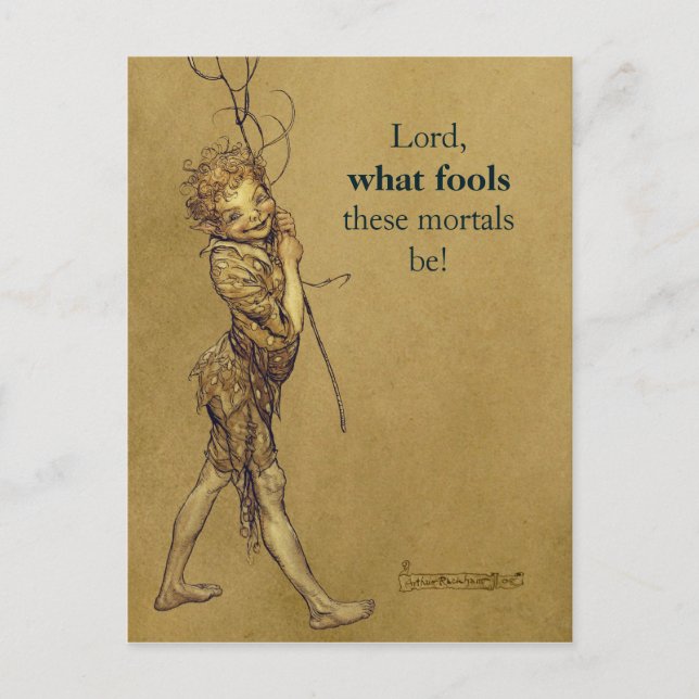 Carte Postale Arthur Rackham Puck Lord ce qui est idiot CC0776 (Devant)