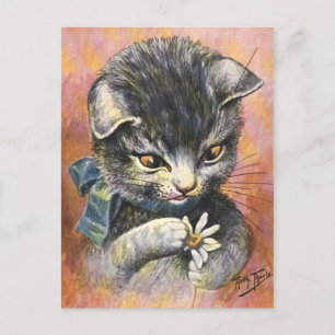 Carte Postale Arthur Thiele - Chat en amour