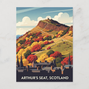 Carte Postale Arthur's Seat Edinburgh Vintage voyage écossais