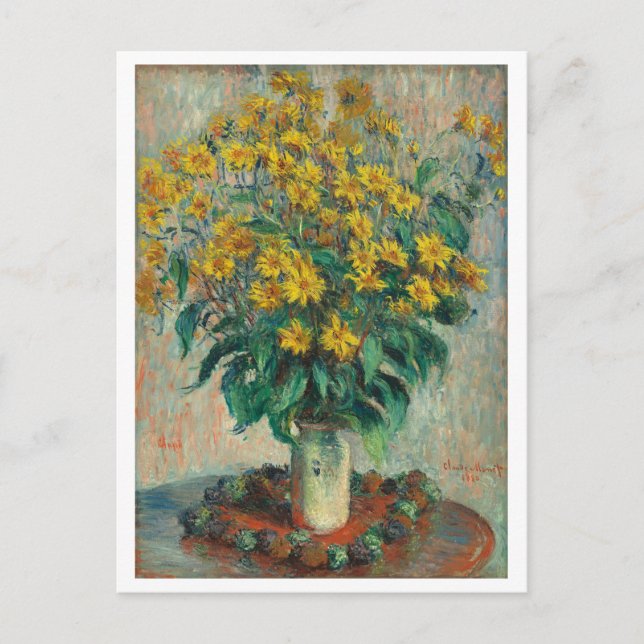 Carte Postale Artichoke de Jérusalem Peinture de Monet (Devant)