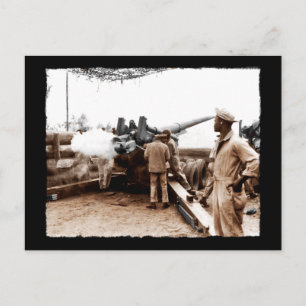 Carte Postale Artillerie afro-américaine 2ÈME GUERRE MONDIALE
