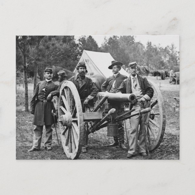 Carte Postale Artillerie de guerre civile, années 1860 (Devant)