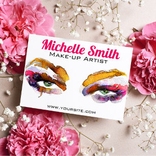 Carte Postale Artiste branché de maquillage oculaire aquarelle d