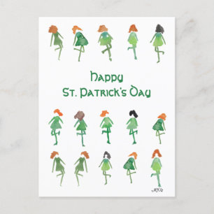 Carte Postale Artiste Celtic St. Patrick's Day Boho Irish Dance