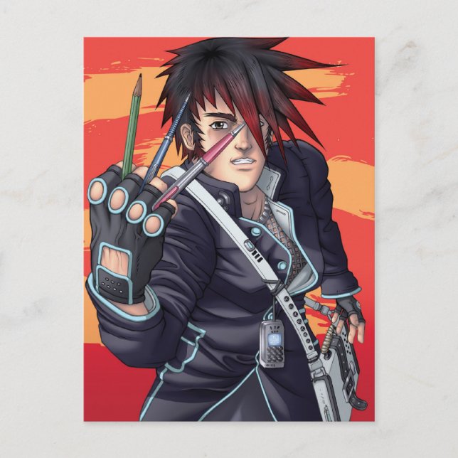 Carte Postale Artiste de Manga d'Anime (Devant)