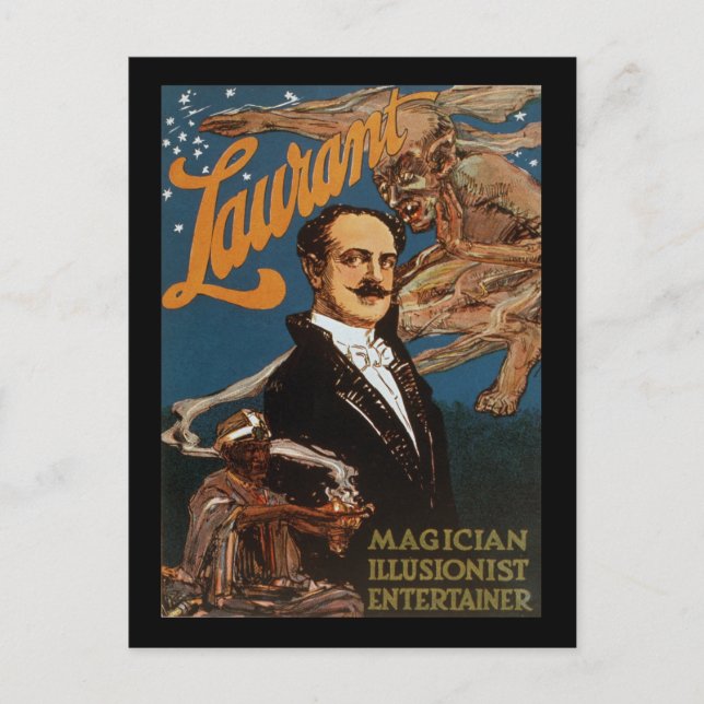 Carte Postale Artiste illusionniste Laurant (Devant)