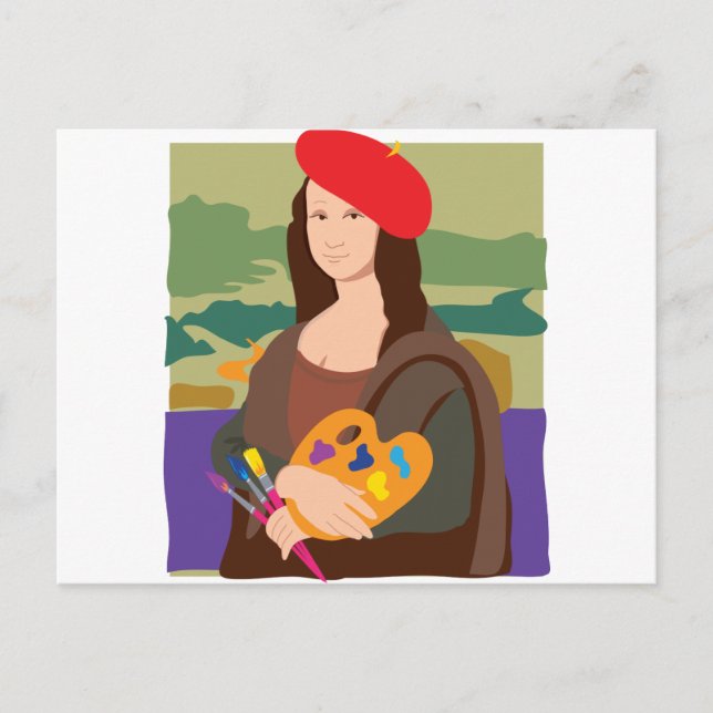 Carte Postale Artiste Mona Lisa (Devant)