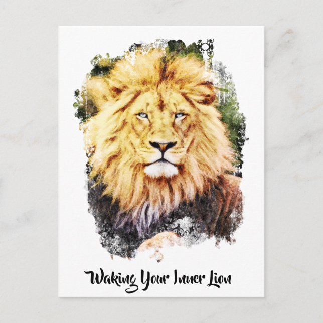 Carte Postale *~* Artistes Peinture Artistique Purple LION AP23 (Devant)