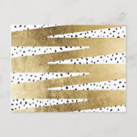 Artistic Chic Gold & Black Zigzag & Abstrait