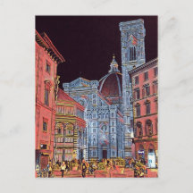 Artistique Florence Italie Street Scène avec Duomo