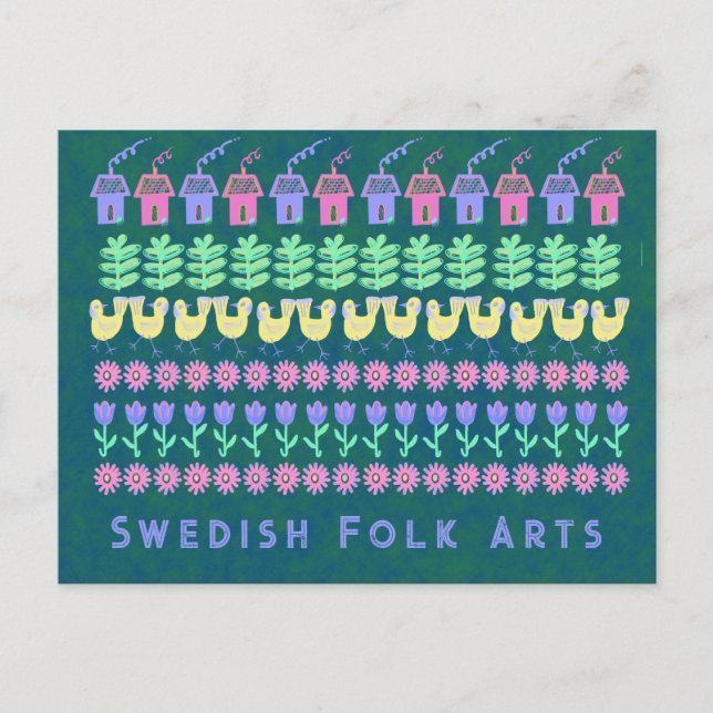 Carte postale Arts folkloriques suédois (Devant)