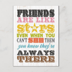 Carte Postale Arts Inspirationnels - Les Amis Sont Comme Des Éto