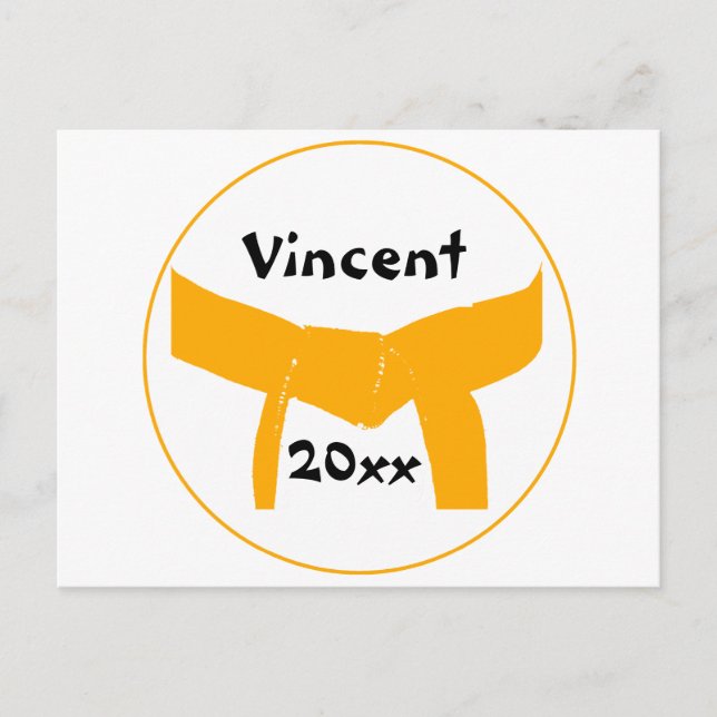 Carte Postale Arts martiaux Orange Belt (Devant)