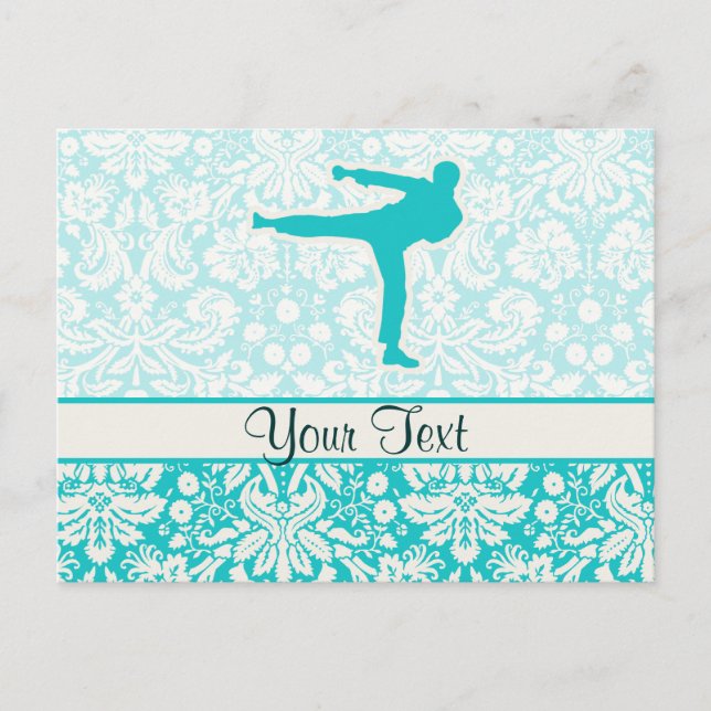 Carte Postale Arts martiaux turquoises (Devant)