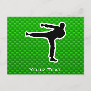 Carte Postale Arts martiaux verts