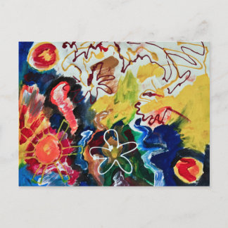 Carte Postale Artsy, art bohème abstrait