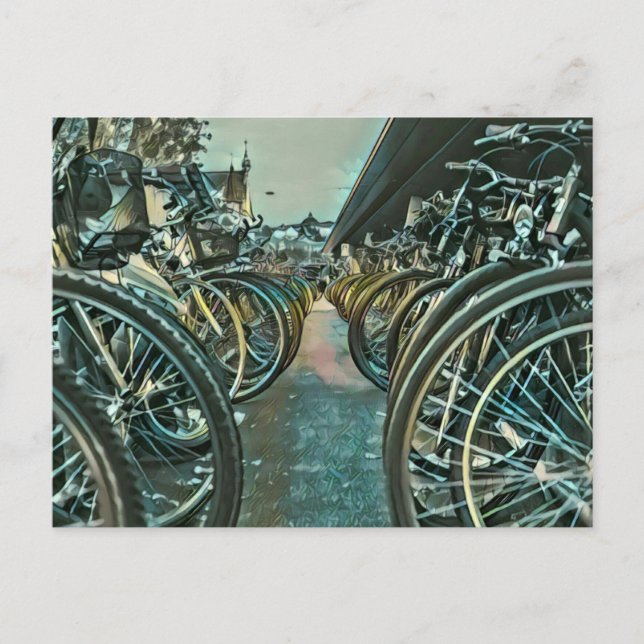 Carte Postale artwork cyclable vintage (Devant)