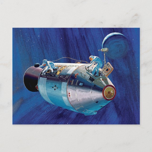 Carte Postale Artwork du module de service de commande Apollo 15 (Devant)