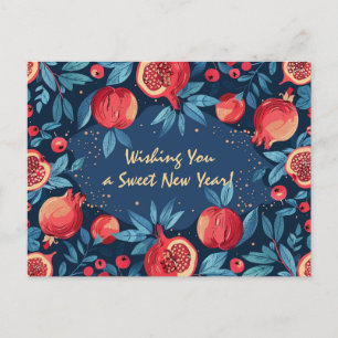Carte Postale Arty Shana Tova - bleu & jaune