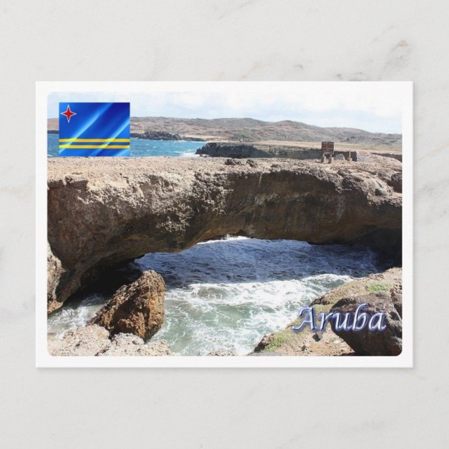 Carte Postale Aruba - Pont Naturel Bébé - (Devant)