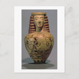 Carte Postale Aryballos Proto-Corinthien avec une tête humaine, 