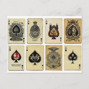 Carte Postale as de pique vintage