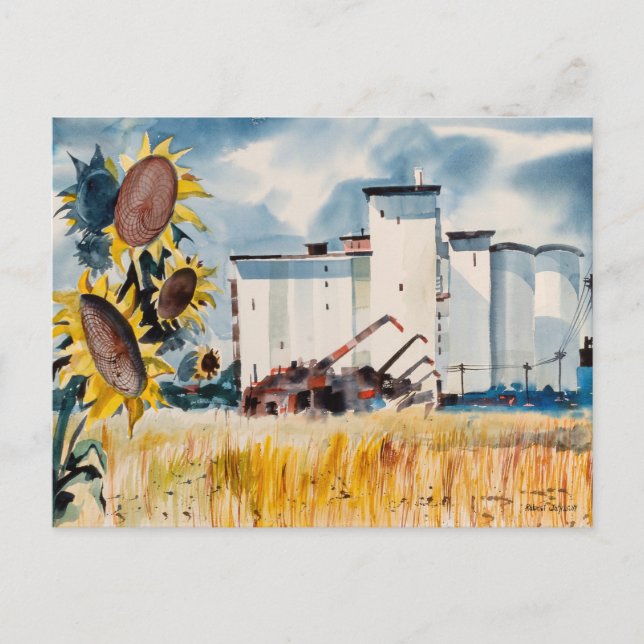 Carte Postale Ascenseur à grains, Kansas | Robert Johnson (Devant)