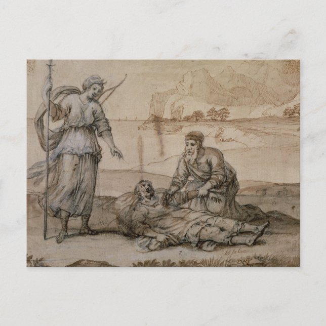Carte Postale Asclepius Reviving Hippolytus (pen & ink, wash and (Devant)