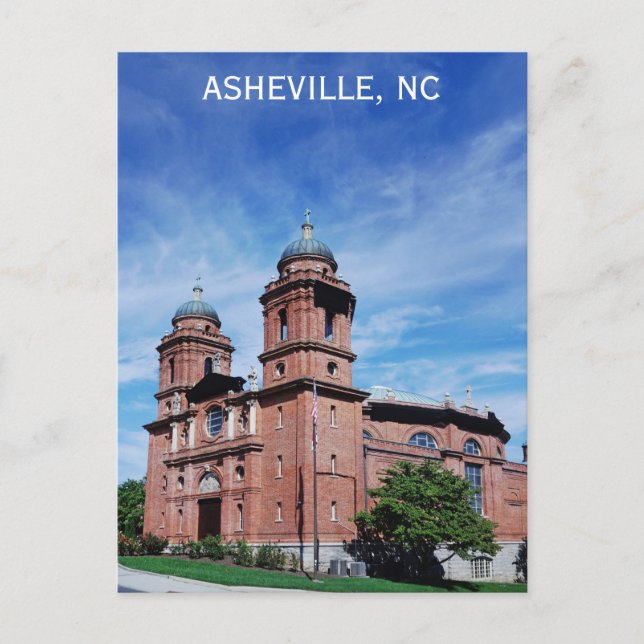 Carte Postale Asheville Caroline du Nord Église Saint-Laurent (Devant)