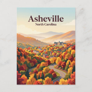 Carte Postale Asheville Caroline du Nord États-Unis
