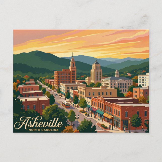 Carte Postale Asheville États-Unis (Devant)