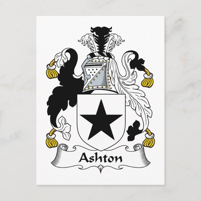 Carte Postale Ashton Family Crest (Devant)