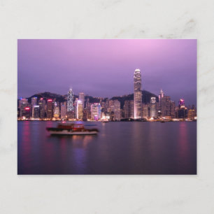 Carte Postale Asie, Chine, Hong Kong, ville skyline et