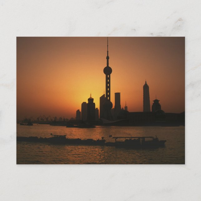 Carte Postale ASIE, Chine, Shanghai Vue d'Oriental Pearl TV (Devant)