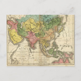 Carte Postale Asie et Empire de Genghis Kahn