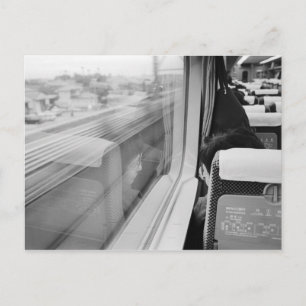 Carte Postale Asie, Japon. À bord du train à grande vitesse Shin