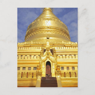 Carte Postale Asie, Myanmar (Birmanie), Bagan (Pagan). Le Shwe