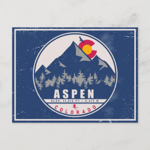 Carte Postale Aspen Colorado Retro Sunset Souvenirs 80s