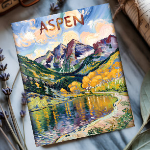 Carte Postale Aspen Colorado Voyage Van Gogh Mountain Paysage