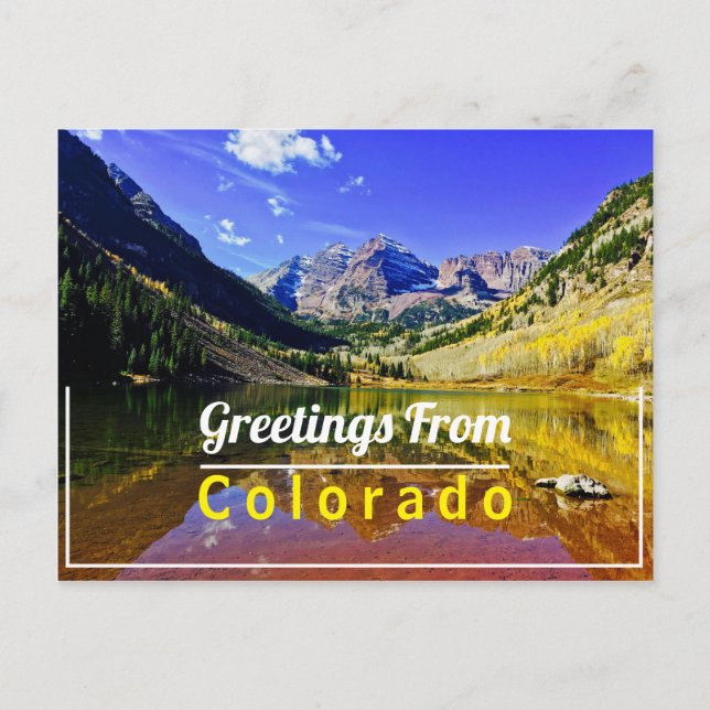 Carte postale Aspen Maroon Bells Colorado (Devant)