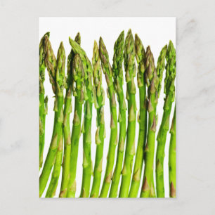 Carte Postale Asperges sur blanc personnalisable - Légumes