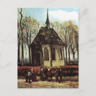 Carte Postale Assemblée à l'église, Nuenen par Vincent van Gogh