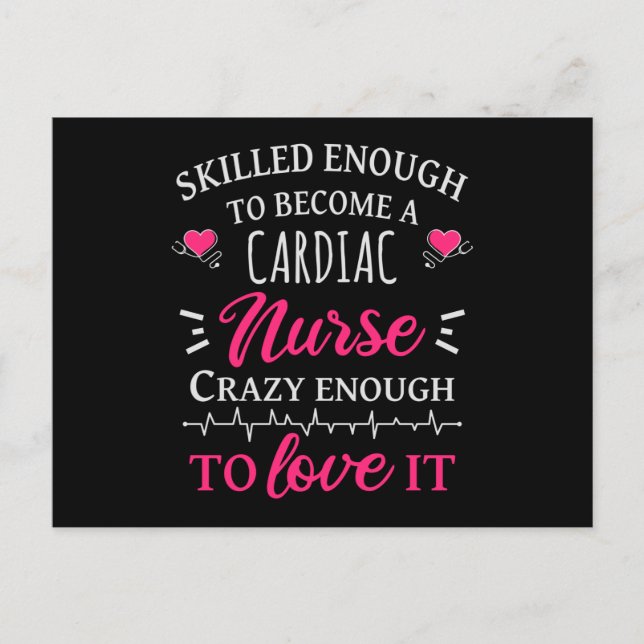 Carte Postale Assez compétent pour devenir infirmière cardiaque (Devant)