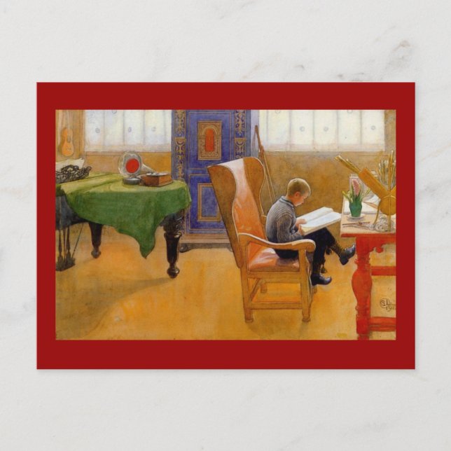 Carte Postale Assis dans le fauteuil (Devant)