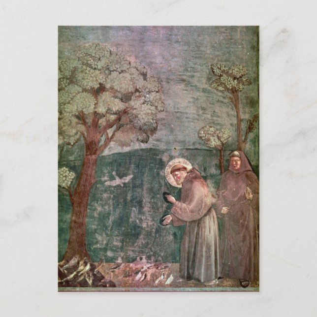 Carte Postale Assise, Saint François et les oiseaux (Devant)