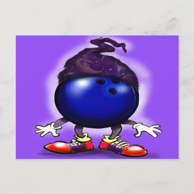 Carte Postale Assistant Bowling (Devant)