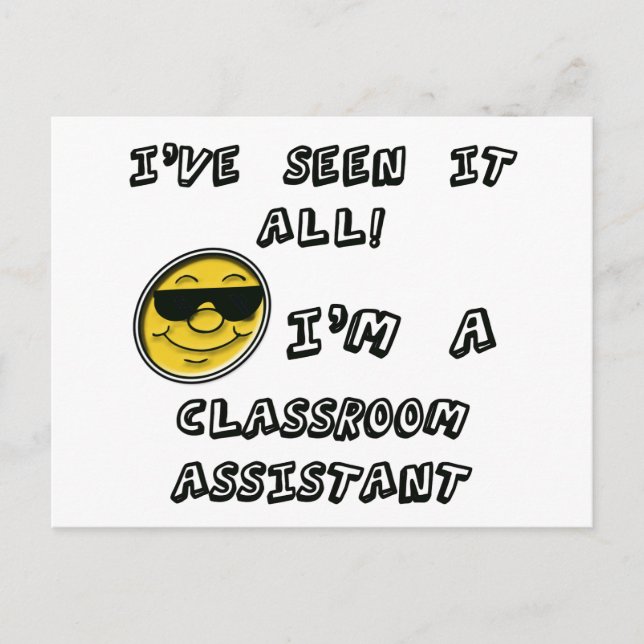 Carte Postale Assistant de classe (Devant)