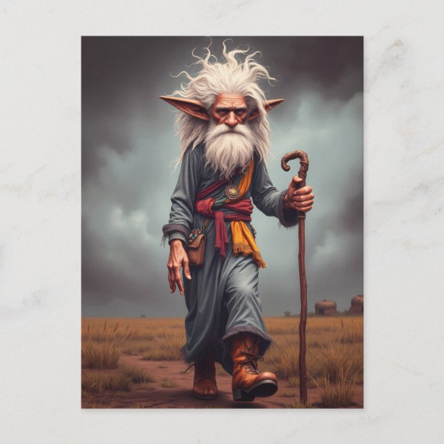 Carte Postale Assistant Elfe errant (Devant)